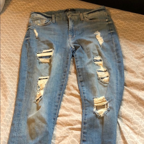7 For All Mankind distressed skinny With sequin - Picture 8 of 8